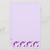 Papeterie Conception Unicorn personnalisée (Devant / Derrière)