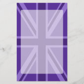Papeterie Conception Union Jack violette (Devant)
