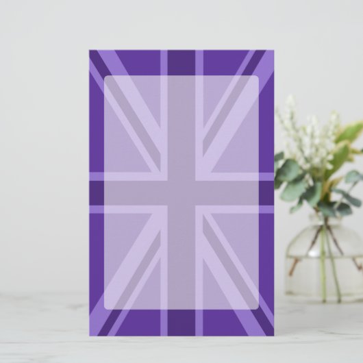 Papeterie Conception Union Jack violette (Debout devant)