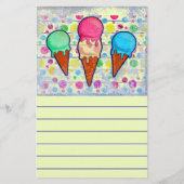 Papeterie cônes de crème glacée (Dos)