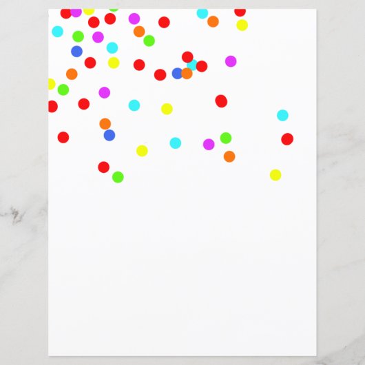 Papeterie Confetti colorée (Dos)