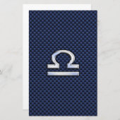 Papeterie Connexion Libra Zodiac Navy Blue Carbon Fiber (Devant / Derrière)