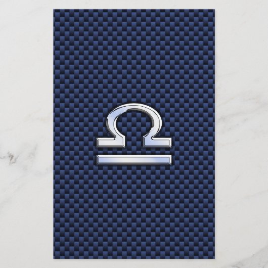 Papeterie Connexion Libra Zodiac Navy Blue Carbon Fiber (Devant)