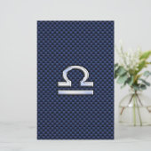 Papeterie Connexion Libra Zodiac Navy Blue Carbon Fiber (Debout devant)