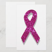 Papeterie conscience du cancer du sein rose (Devant / Derrière)