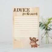 Papeterie Conseil baby shower pour les parents petit cowboy (Debout devant)