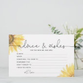 Papeterie Conseil de tournesol et souhaits douche nuptiale (Debout devant)