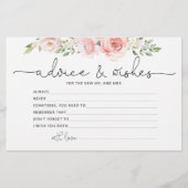 Papeterie Conseil floral flush et souhaite douche nuptiale (Devant)