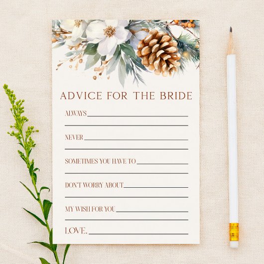 Papeterie Conseil Pine Tree Pour Le Jeu De Fête des mariées 