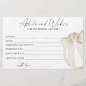 Papeterie Conseils et souhaits de Fête des mariées de bague (Devant)