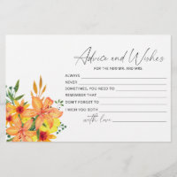 Conseils floraux et souhaits douche nuptiale
