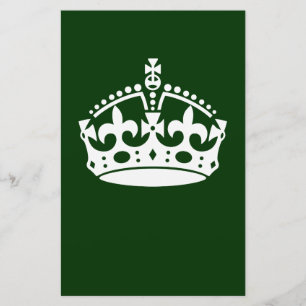 Papeterie CONSERVEZ CALME COURONNE sur la Personnaliser vert