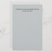 Papeterie Consultant en gris simple et épuré tendance (Devant / Derrière)