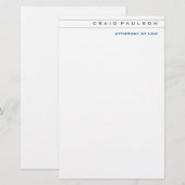 Papeterie Consultant en noir et blanc Profession libérale d' (Devant / Derrière)