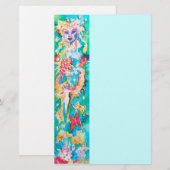 Papeterie CONTE DE FÉE AU RAISIN ,bleu (Devant / Derrière)