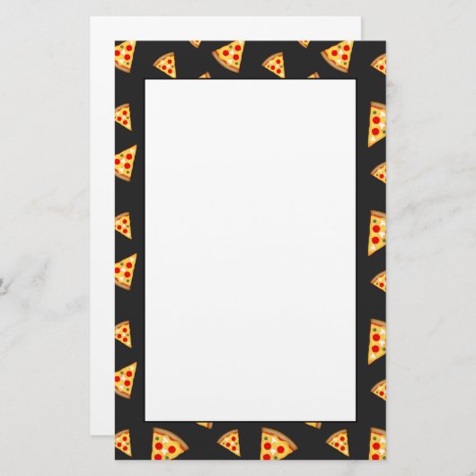 Papeterie Cool et fun pizza tranches motif (Devant / Derrière)