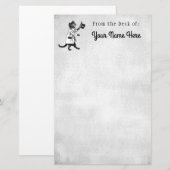 Papeterie Cool personnalisé Chat Vintage Grunge Art (Devant / Derrière)