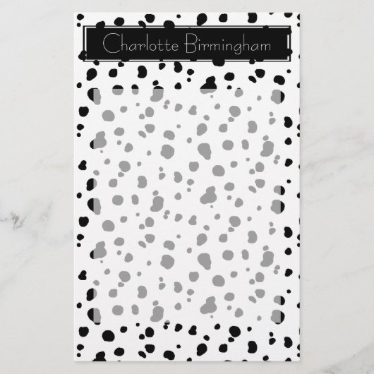 Papeterie Copie dalmatienne moderne et nom (Devant)