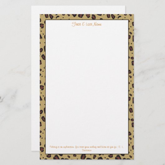 Papeterie Copie de guépard (Devant / Derrière)