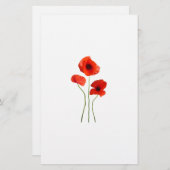 Papeterie coquelicot -poppy (Devant / Derrière)