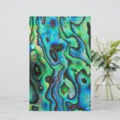 Papeterie Coquille d'ormeau bleu azur (Debout devant)