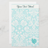 Papeterie Cor de harmonie turquoise (Devant / Derrière)