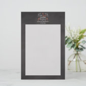 Papeterie Coral Chalkboard Script Plage Mariage (Debout devant)
