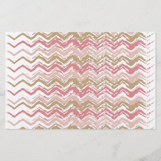 Papeterie Coral Spice Scribble ZigZag Chevron Motif (Devant)