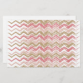 Papeterie Coral Spice Scribble ZigZag Chevron Motif (Devant / Derrière)