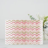 Papeterie Coral Spice Scribble ZigZag Chevron Motif (Debout devant)