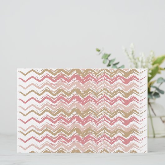 Papeterie Coral Spice Scribble ZigZag Chevron Motif (Debout devant)