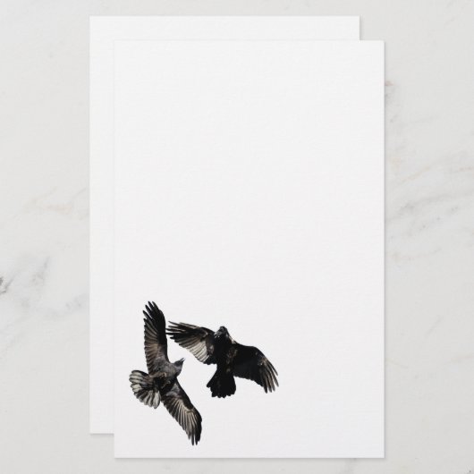 Papeterie corbeaux (Devant / Derrière)