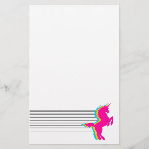 PAPETERIE COREY TIGER UNICORN VINTAGE RETRO 1980