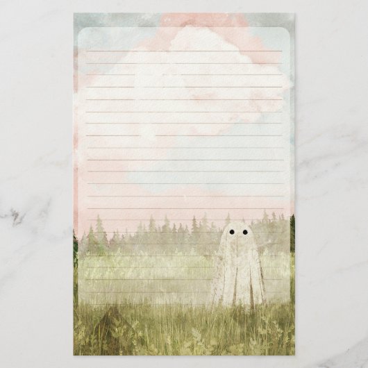 Papeterie Cotton Candy Skies - Cute Ghost Lined (Devant)
