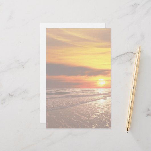 Papeterie Coucher de soleil (Devant/Arrière en situation)