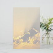 Papeterie Coucher de soleil d'or illumine un nuage (Debout devant)