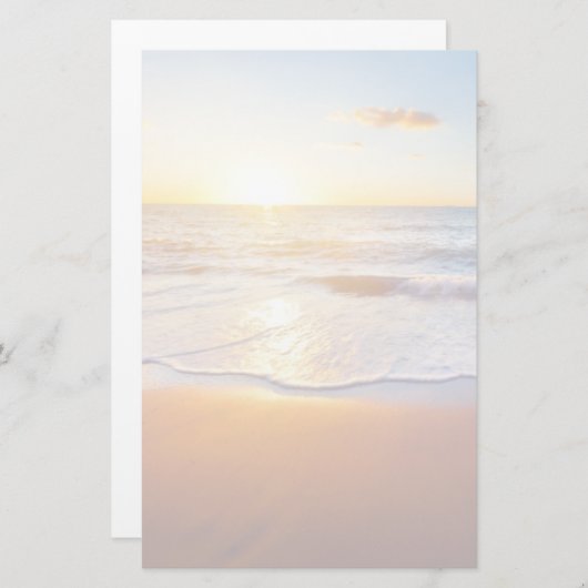 Papeterie Coucher de soleil et plage (Devant / Derrière)