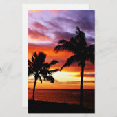 Papeterie Coucher de soleil tropical (Devant / Derrière)