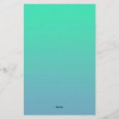 Papeterie Couleur Bleu Vert (Dos)