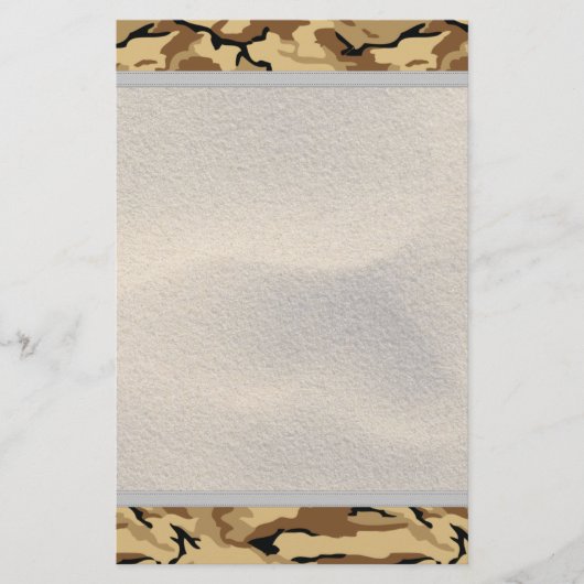 Papeterie Couleur Camo de désert avec l'arrière - plan de (Devant)