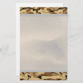 Papeterie Couleur Camo de désert avec l'arrière - plan de (Devant / Derrière)