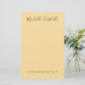 Papeterie Couleur crème beige Écriture manuscrite unique pro (Debout devant)