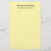 Papeterie Couleur crème créative classique tendance (Devant)