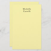 Papeterie Couleur crème Professionnel Classique Unique Votre (Devant / Derrière)