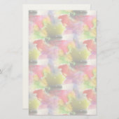 Papeterie Couleur d'aquarelle rouge, jaune (Devant / Derrière)