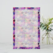 Papeterie Couleur d'eau verte et violette (Debout devant)