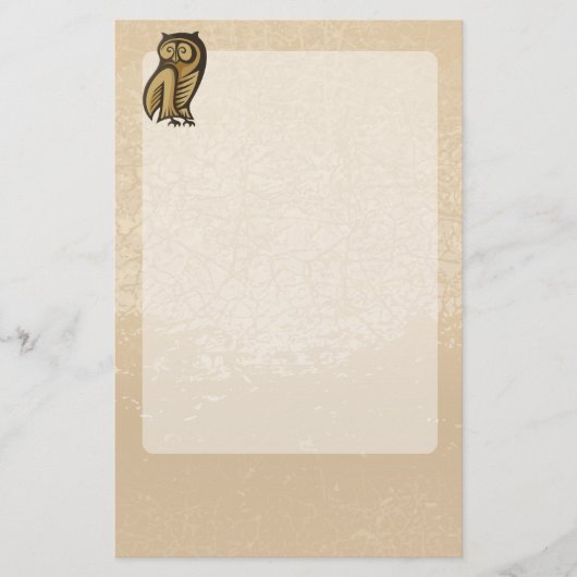 Papeterie Couleur du symbole de hibou (Devant)