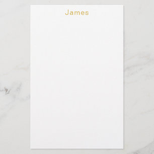 Papeterie Couleur Or Professionnel Tendance Minimaliste Nom