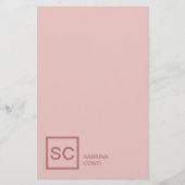 Papeterie Couleur or rose monogramme de nom professionnel gi (Devant)