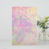 Papeterie Couleur or violet et texture rose (Debout devant)